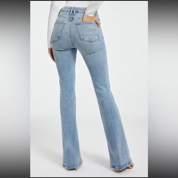 GOOD AMERICAN GOOD CLASSIC SLIM BOOTCUT SUPER COMPRESSION JEANS - Picture 12 of 13